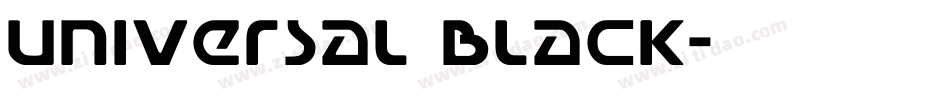 Universal Black字体转换